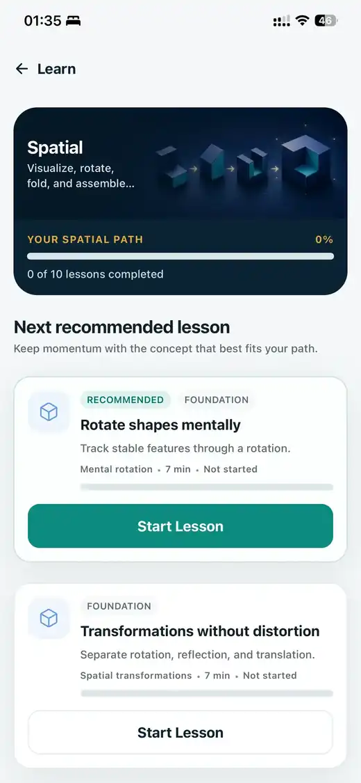 Math learning path