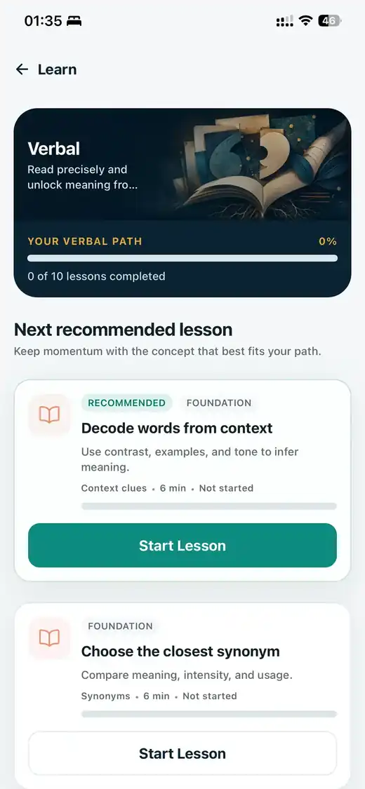 Spatial learning path